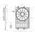 Car radiator cooling fan for SEAT SKODA VW